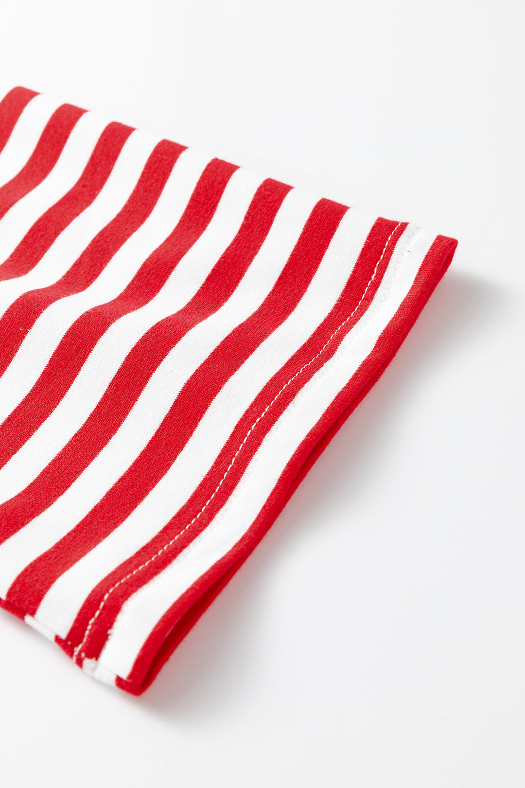 Red Stripe Drop Shoulder Long Sleeve Top Lounge Pants 2pcs Set