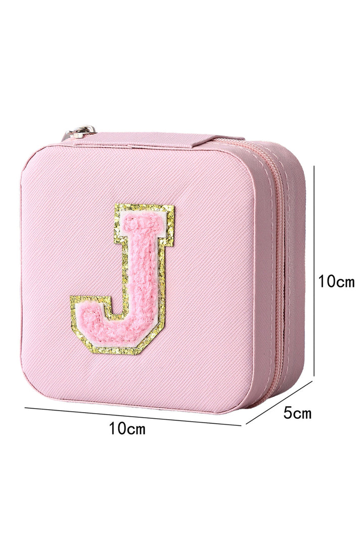 Portable Initial J Jewelry Box