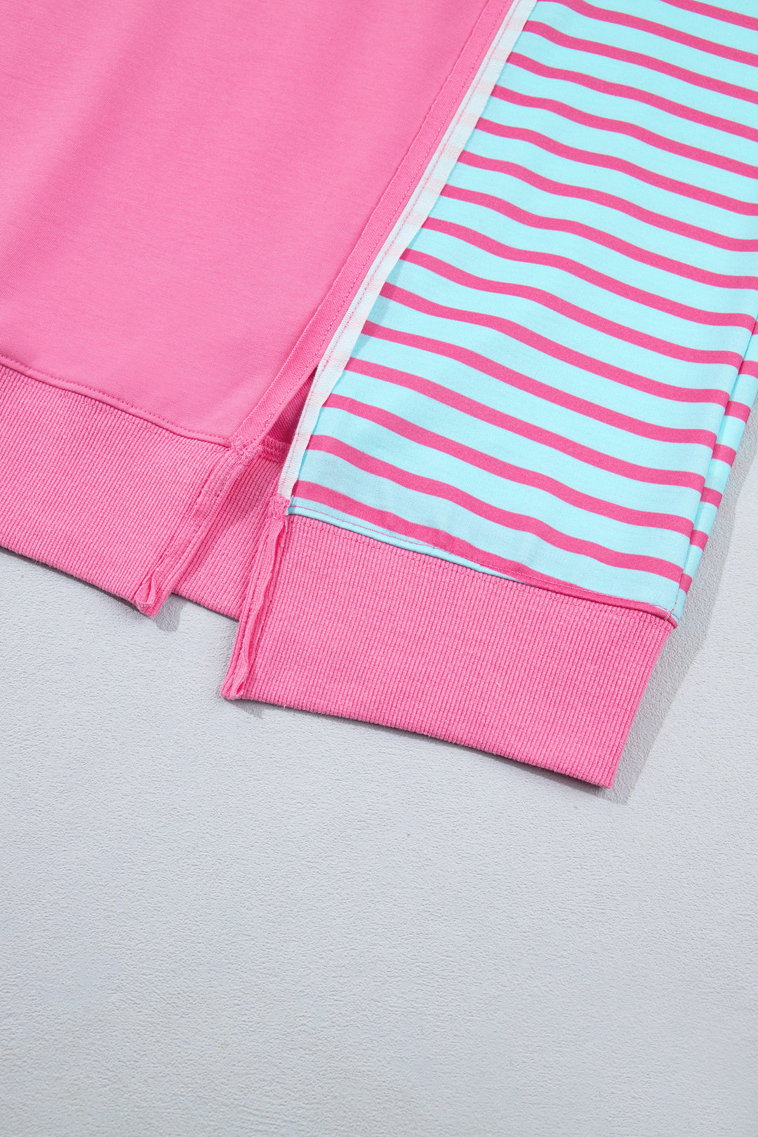 Purple Orchid Striped Colorblock Tunic Plus Size Sweatshirt