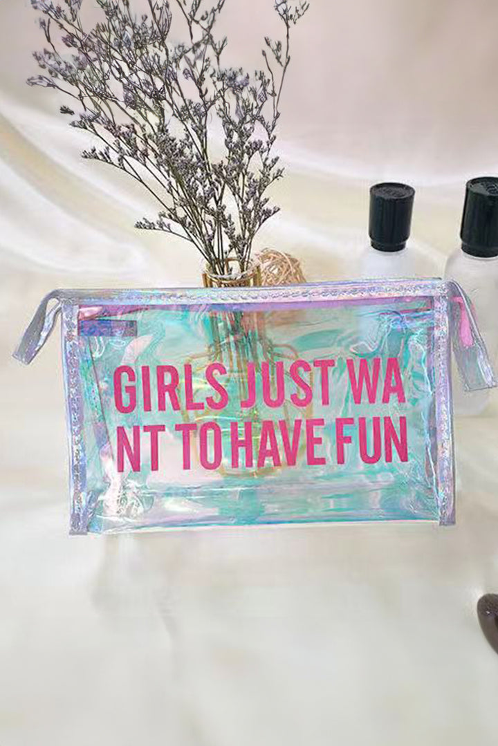 Laser Waterproof Zipper Makeup Bag