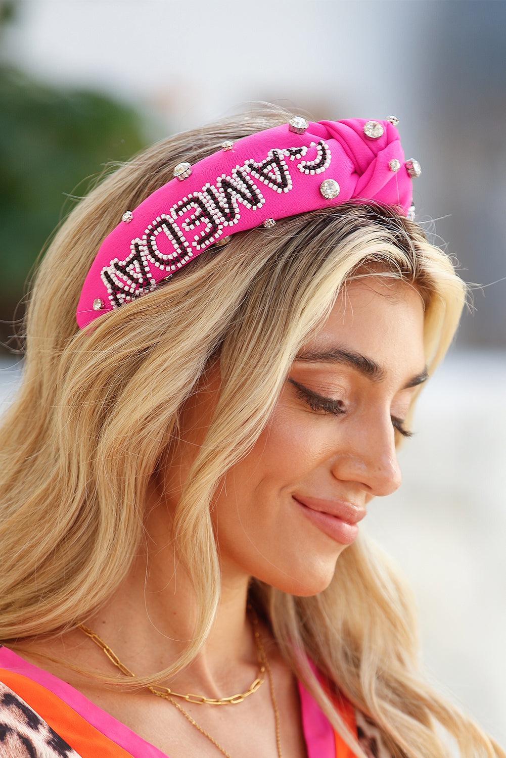 Bandeau noué en losanges pour la saison de rugby et de football GAME DAY