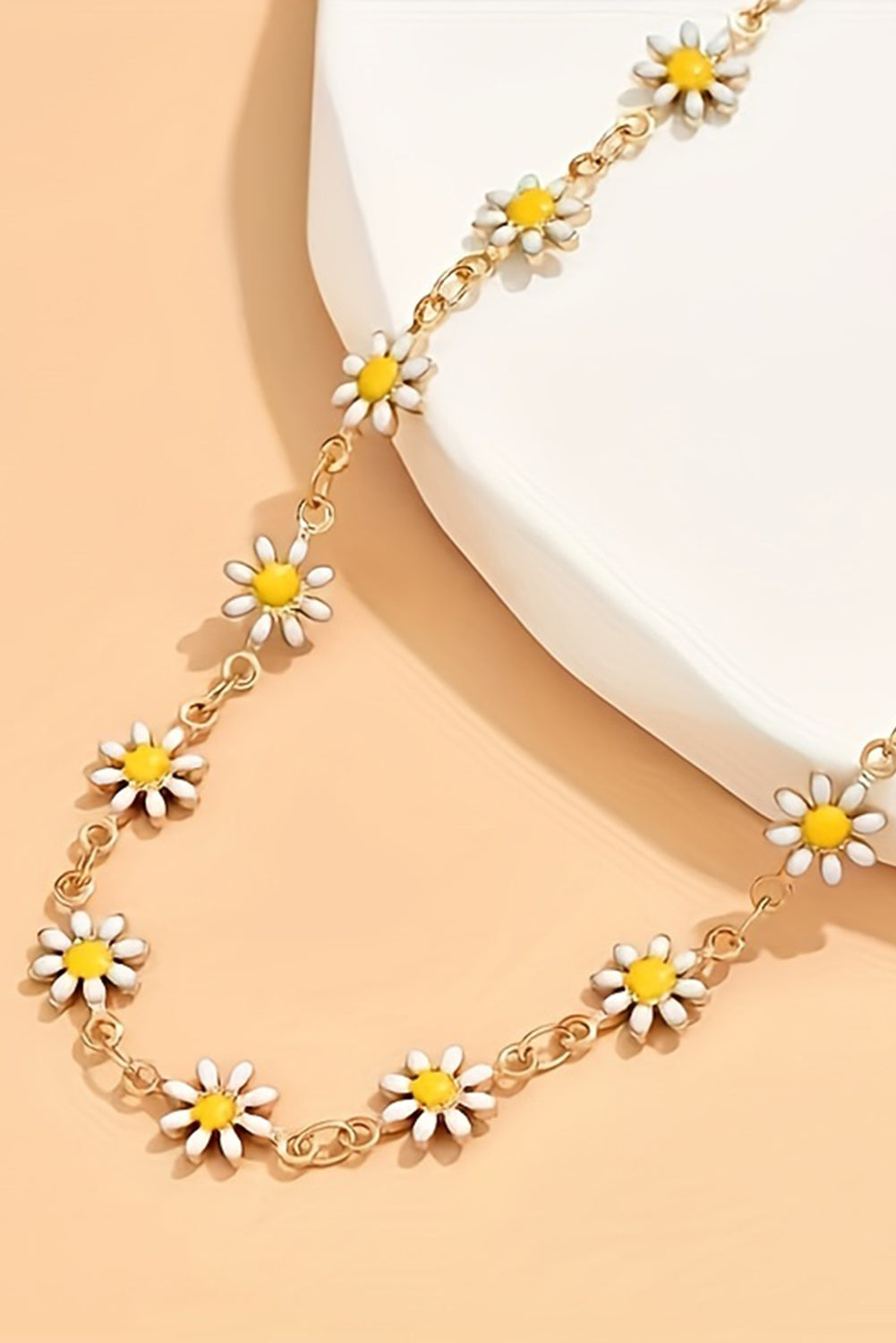 Daisy Adjustable Chain Choker Necklace