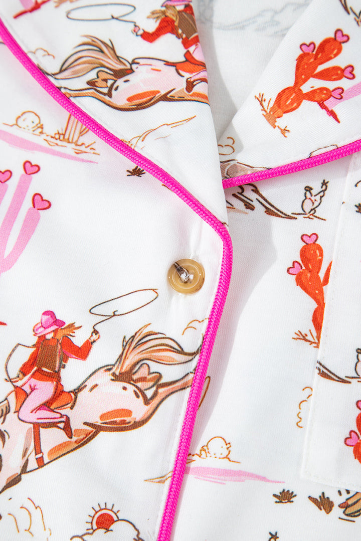 cowgirl country print pajamas set 1