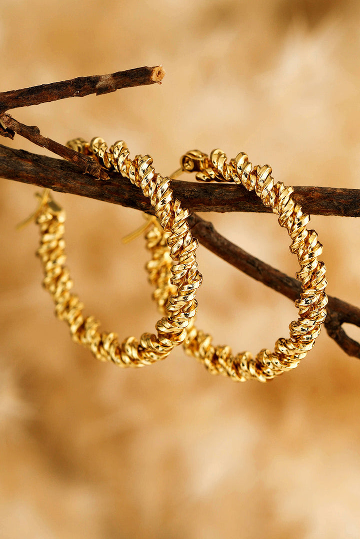 Vintage Textured Hoop Earrings