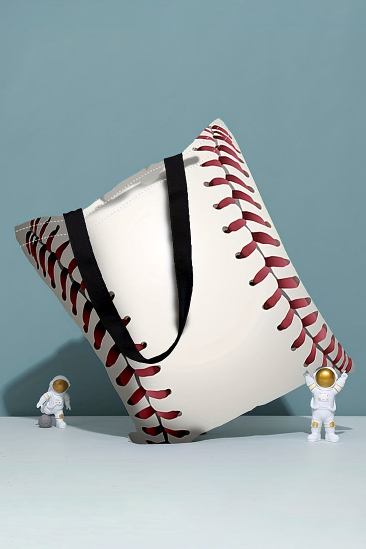 Sac fourre-tout en toile à imprimé baseball