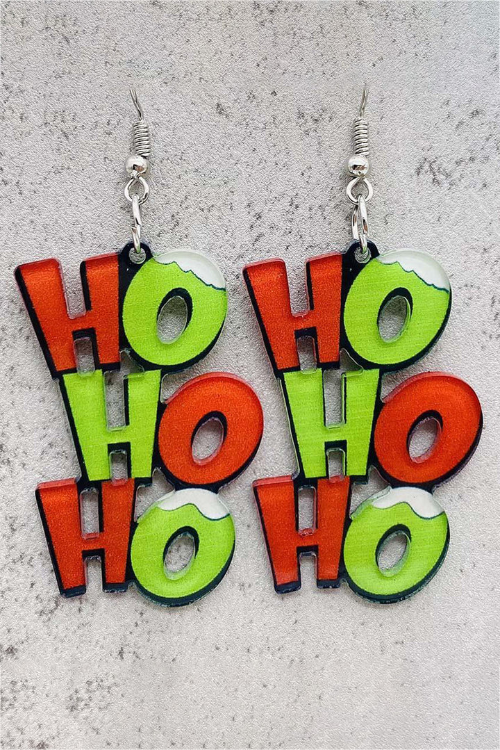 HO HO HO Boucles d'oreilles pendantes de Noël