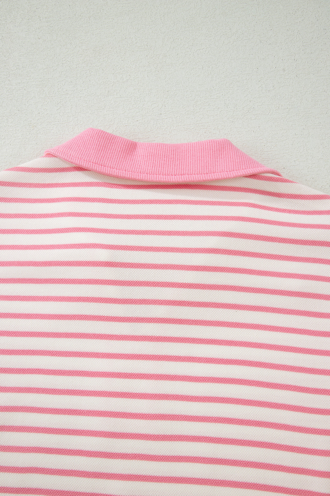 Pink Stripe Polo Tee Drawstring Elastic Waist 2pcs Skort Set