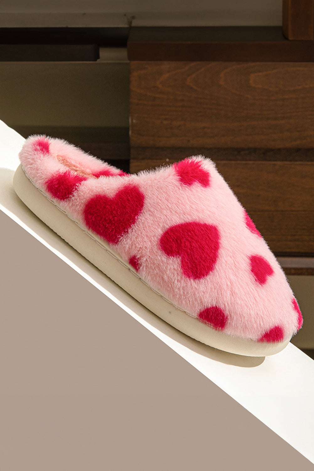 Valentinstag Herzform Winter Flauschige Hausschuhe