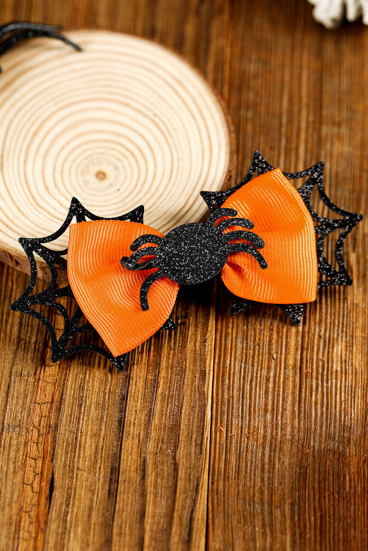 Spider Web Bowknot Halloween Hair Clip