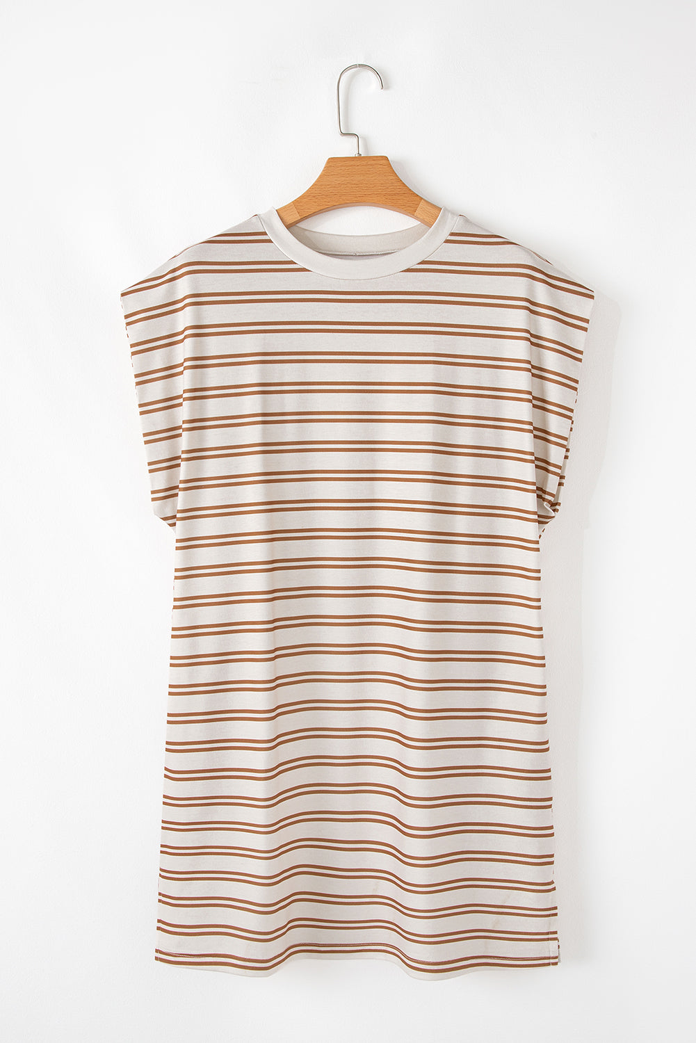 Round Neck Sleeveless Casual Pocketed Mini Dress