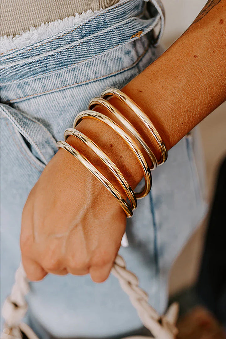 Bracelet jonc en alliage plaqué multicouche