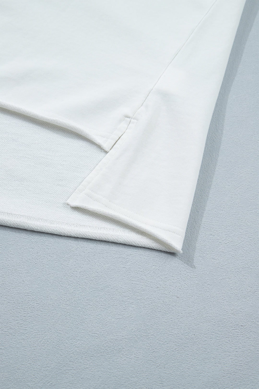 White Patriot Star Patched Notched Neck Mineral Washed Tee