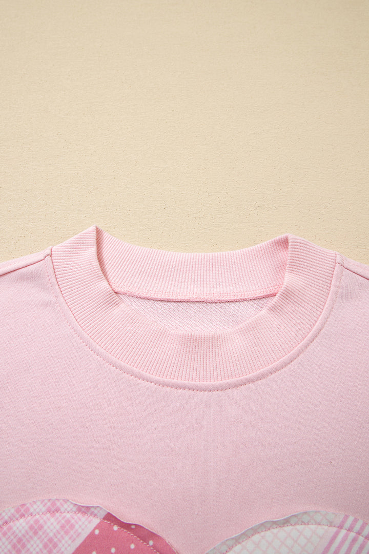 Sweetheart Patchwork Oversize Sweatshirt