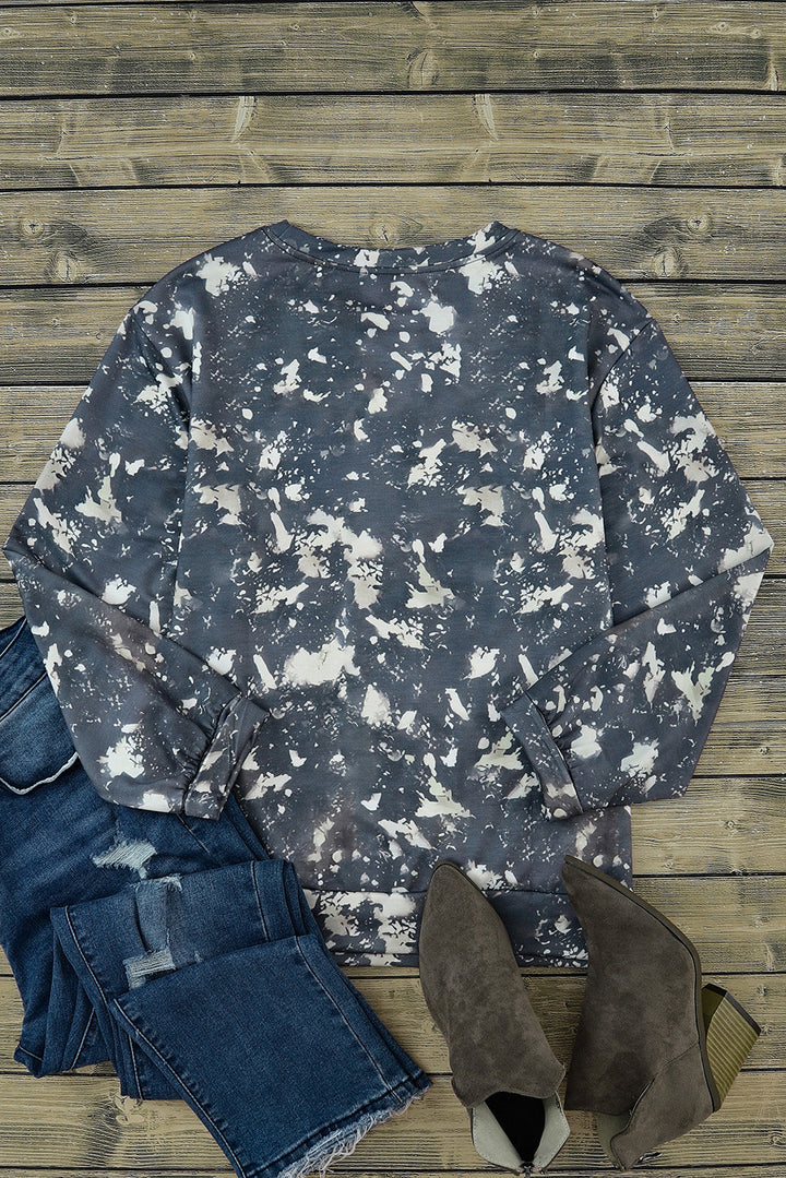 Vintage Bleached Tie Dye Long Sleeve Top