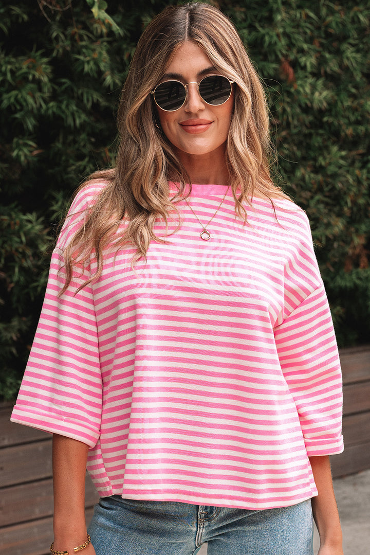 T-shirt ample à manches larges et découpes dans le dos avec nœud papillon