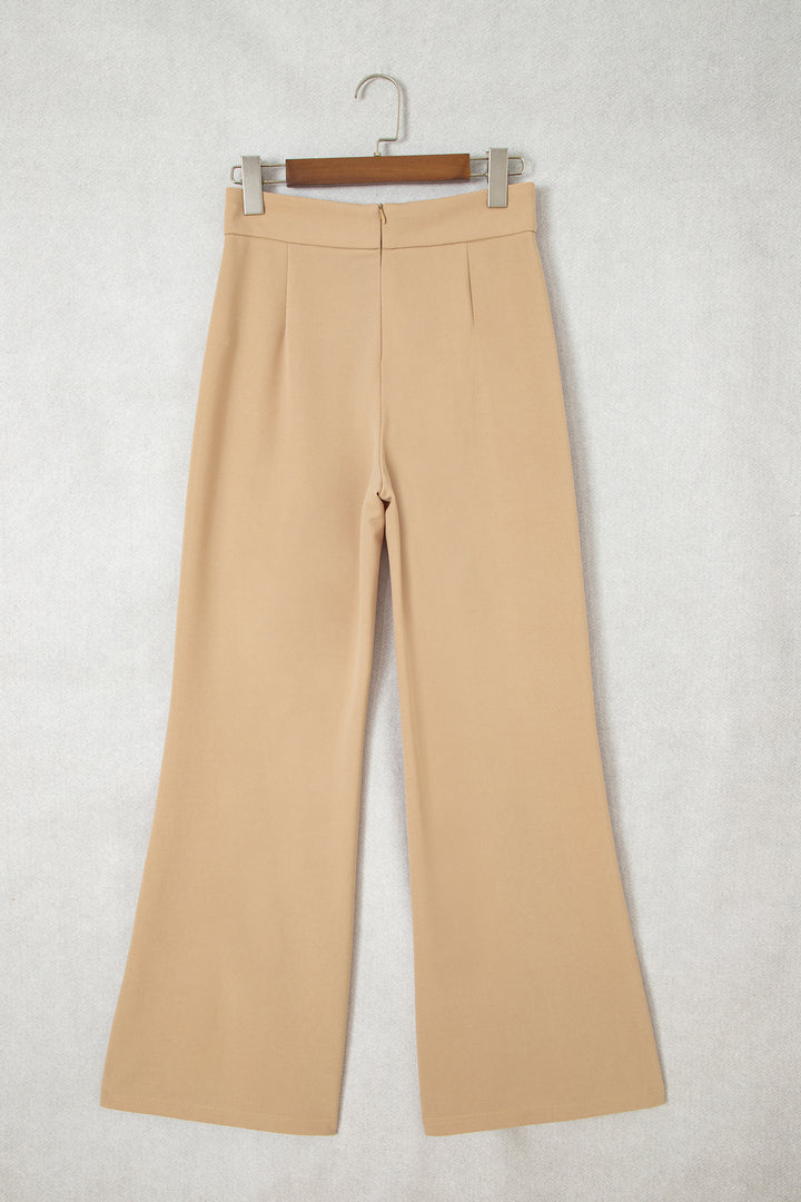 Parchment High Waist Full Length Regular Fit Pants