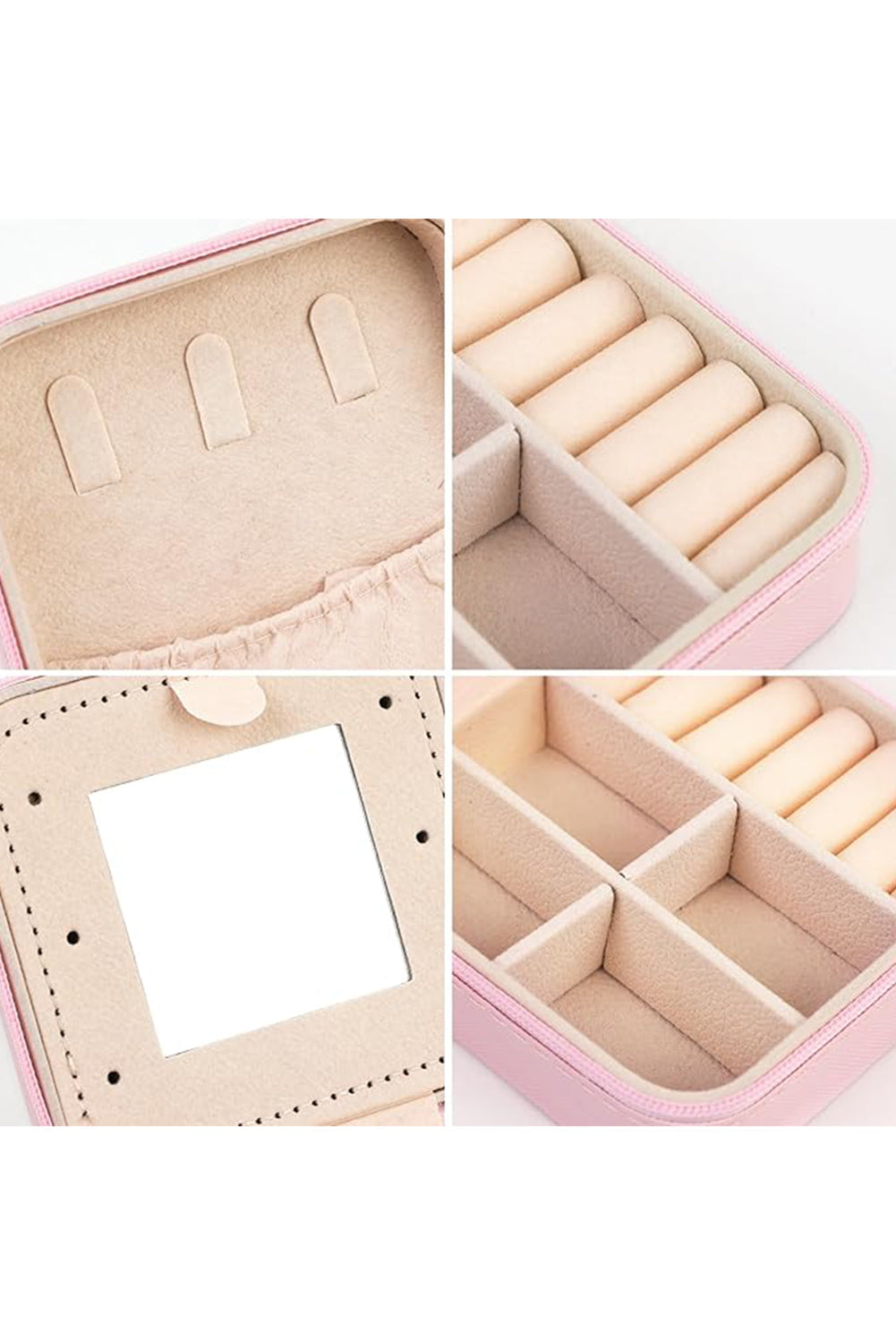 R Chenille Patch Jewelry Box with Mirror