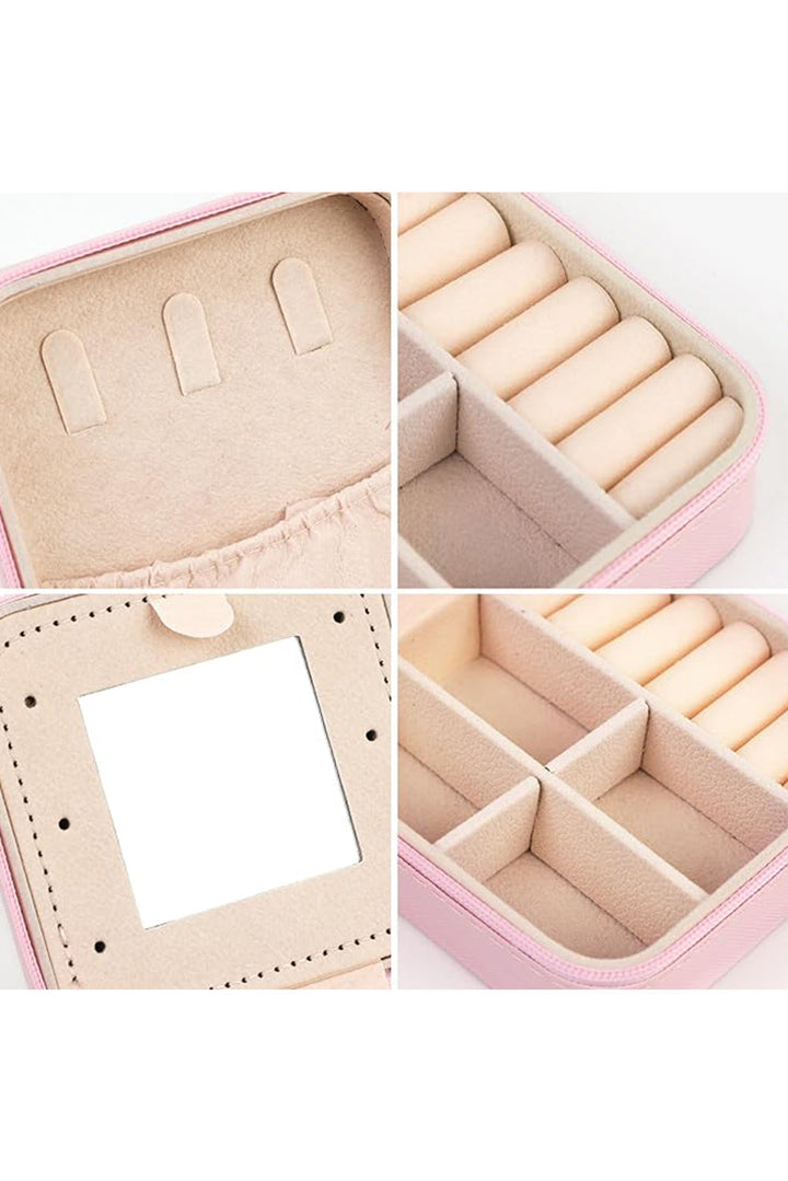 R Chenille Patch Jewelry Box with Mirror