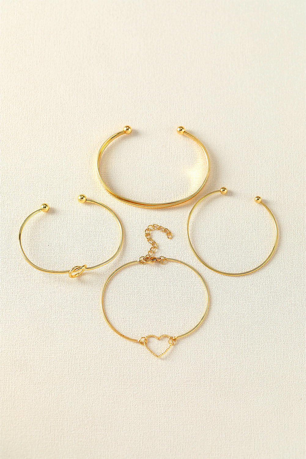 Love Geometric Cross Plated Bracelet 4-piece Set