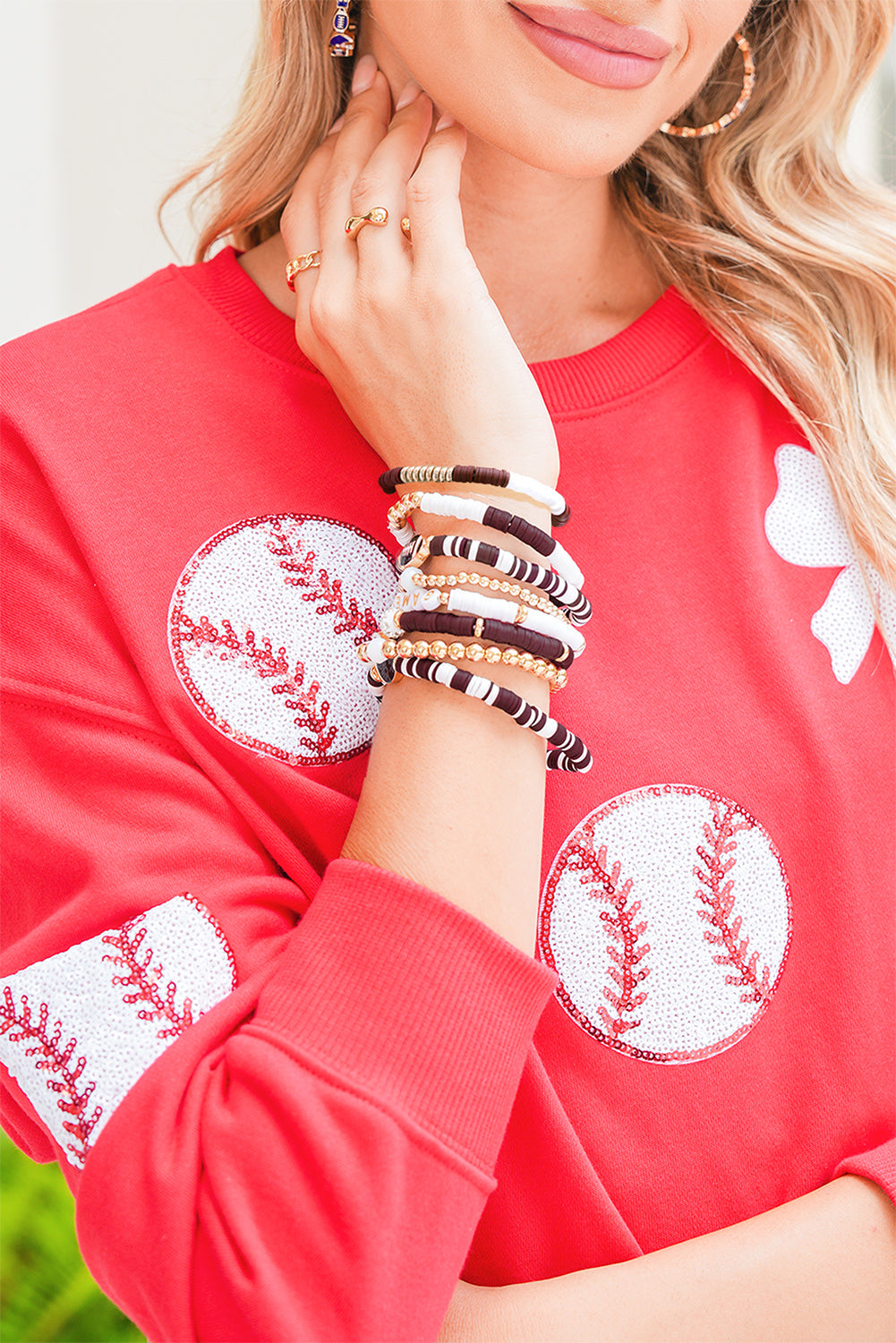 Game Day – 8-teiliges stapelbares Armband-Set mit Fußball-Perlen