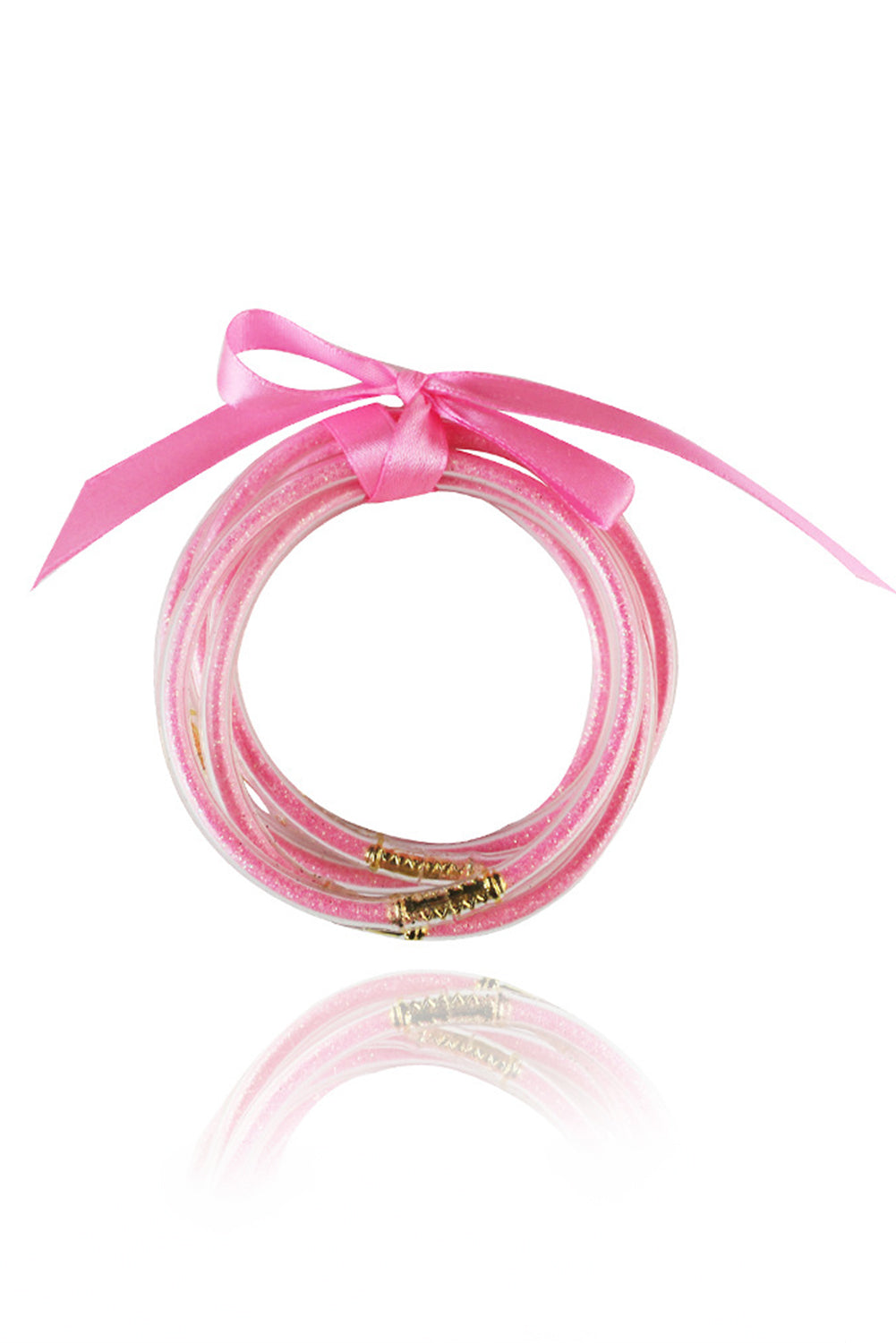 Ensemble de 5 bracelets à nœuds et rubans pailletés