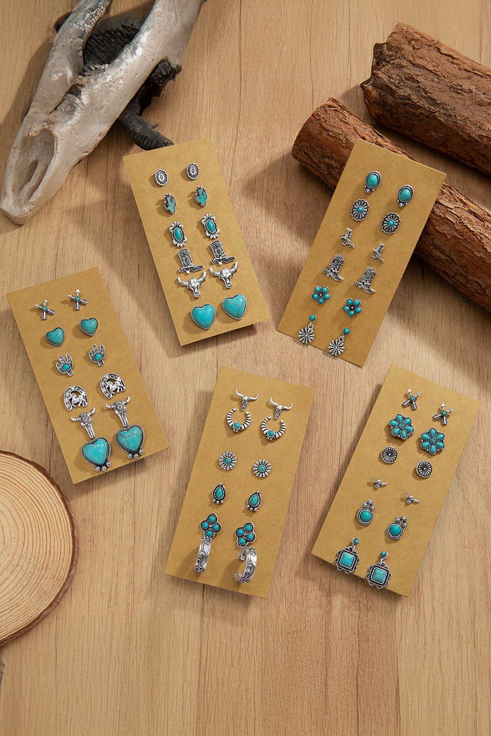 Vintage  Western Pattern Stud Earrings