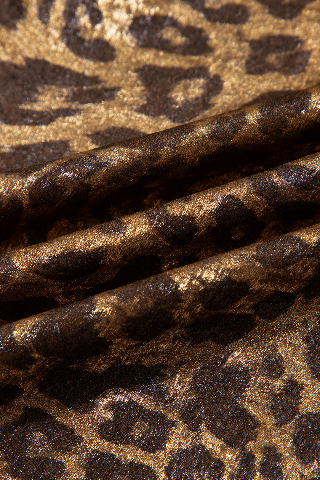 Multicolour Leopard Print Western Style Wide Leg Full Length Pants