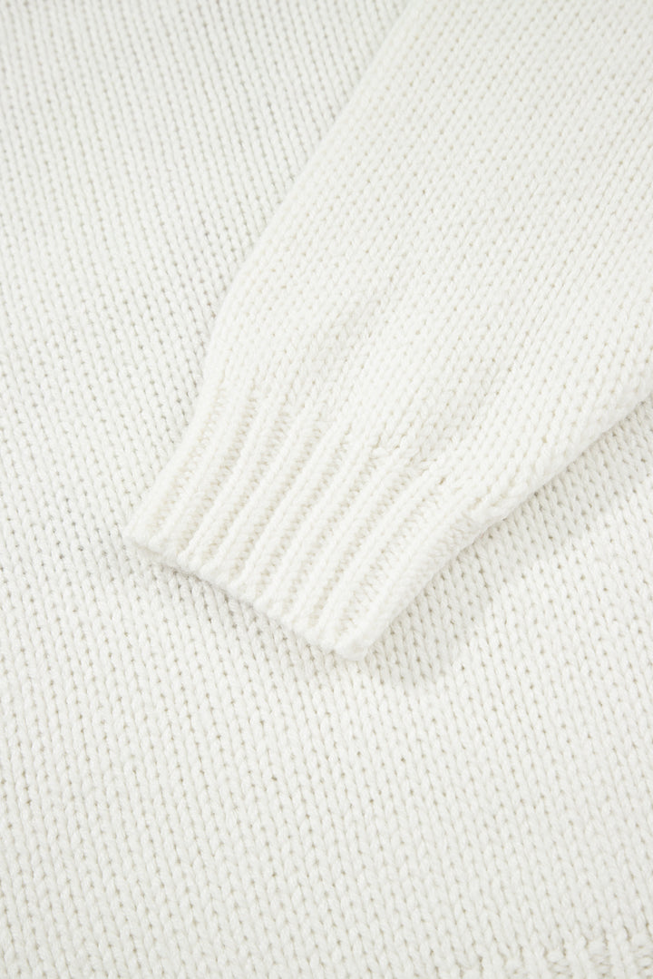 Embroidered Bow Boots Graphic Drop Shoulder Sweater