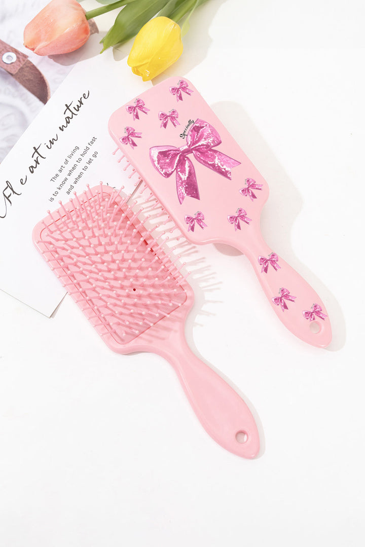Glitter Bow Print Air Cushion Comb