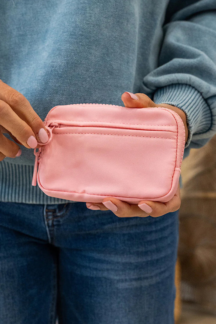 Transparent ID Window Coin Storage Wrist Bag