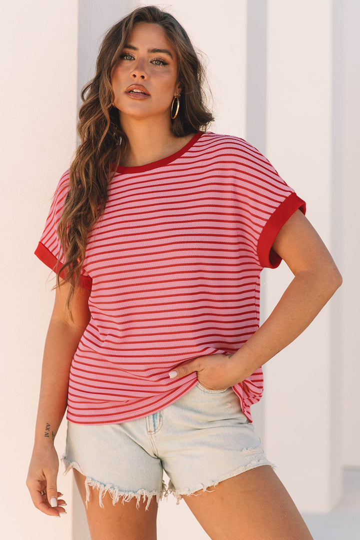 Knitted Round Neck T Shirt