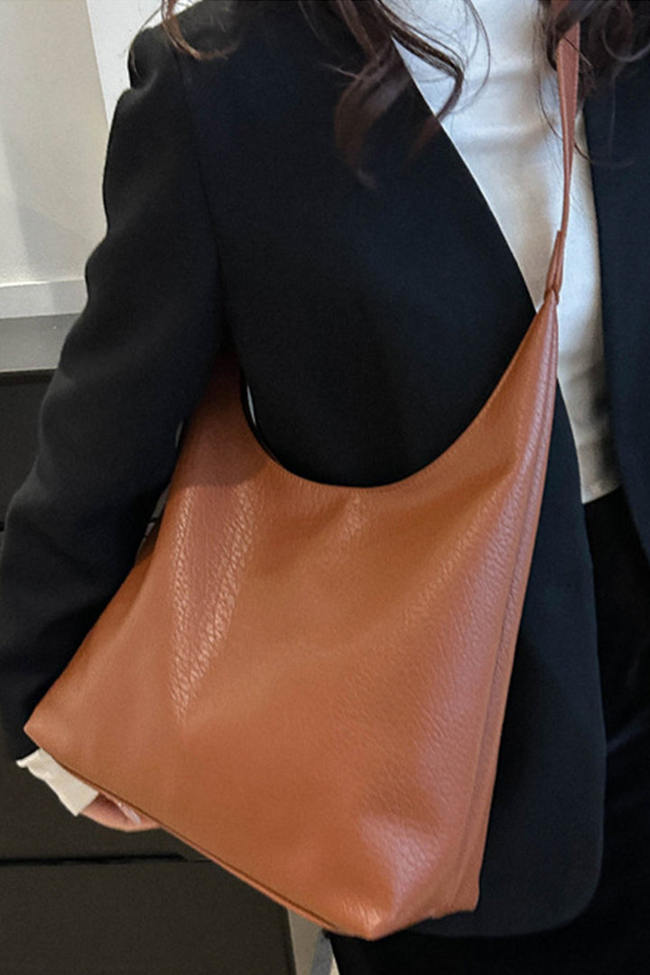 Adjustable Strap One Shoulder Leather Bag