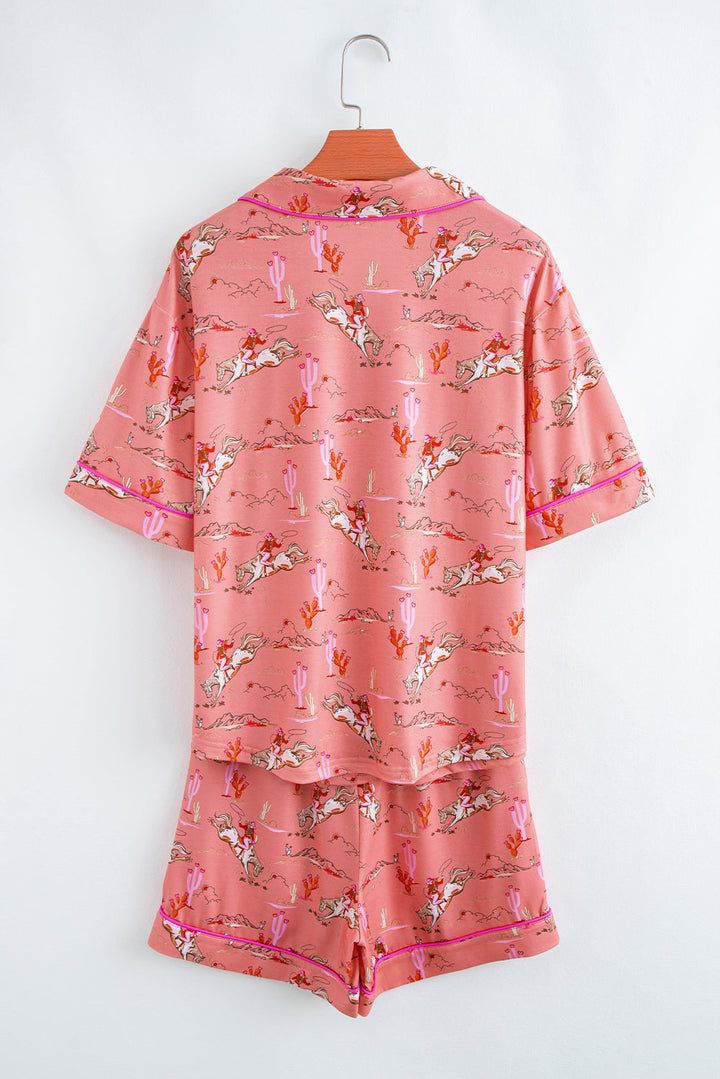 cowgirl country print pajamas set