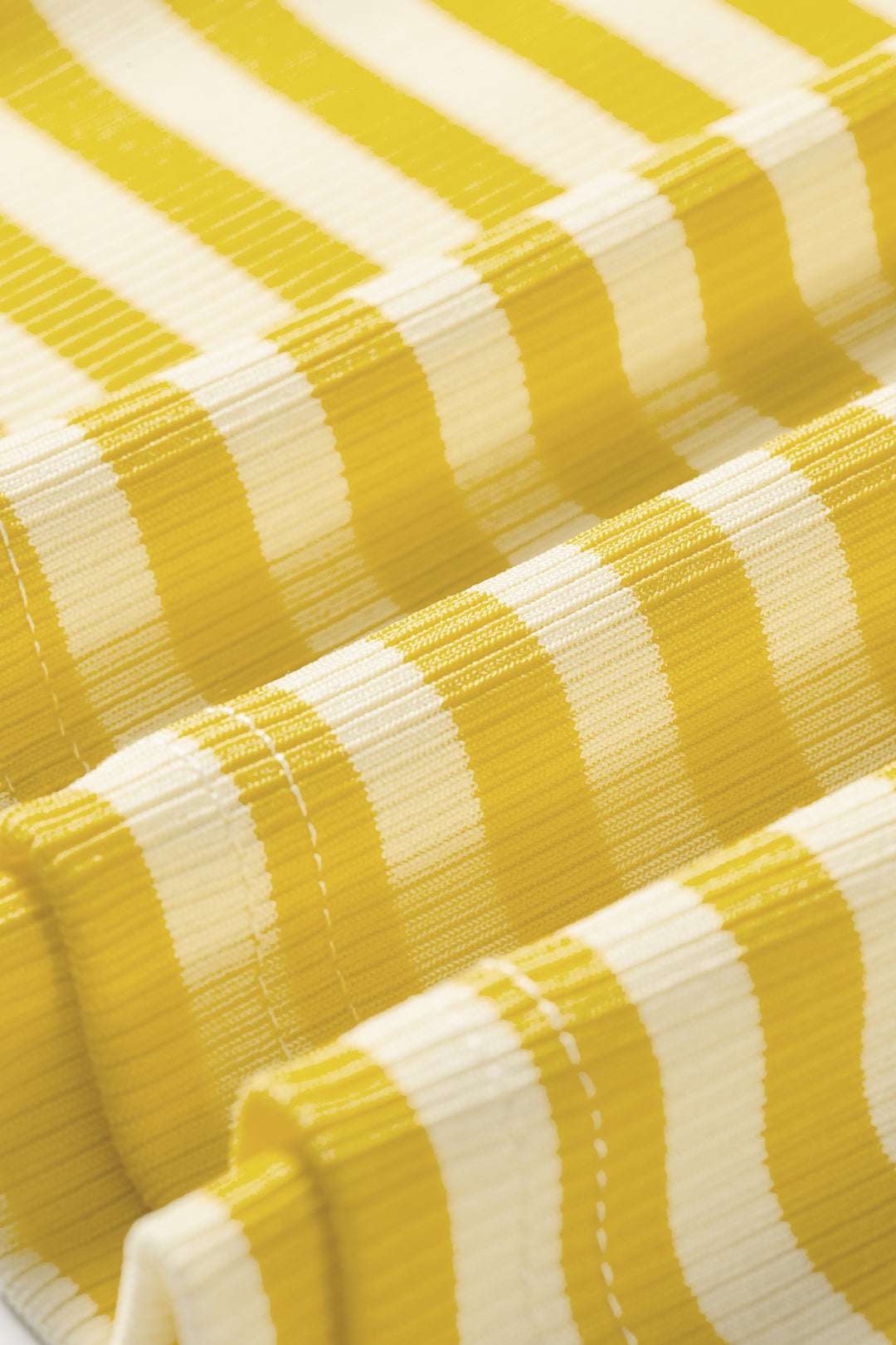 Casual Yellow Stripe Ribbed Knit Slim Tank Top