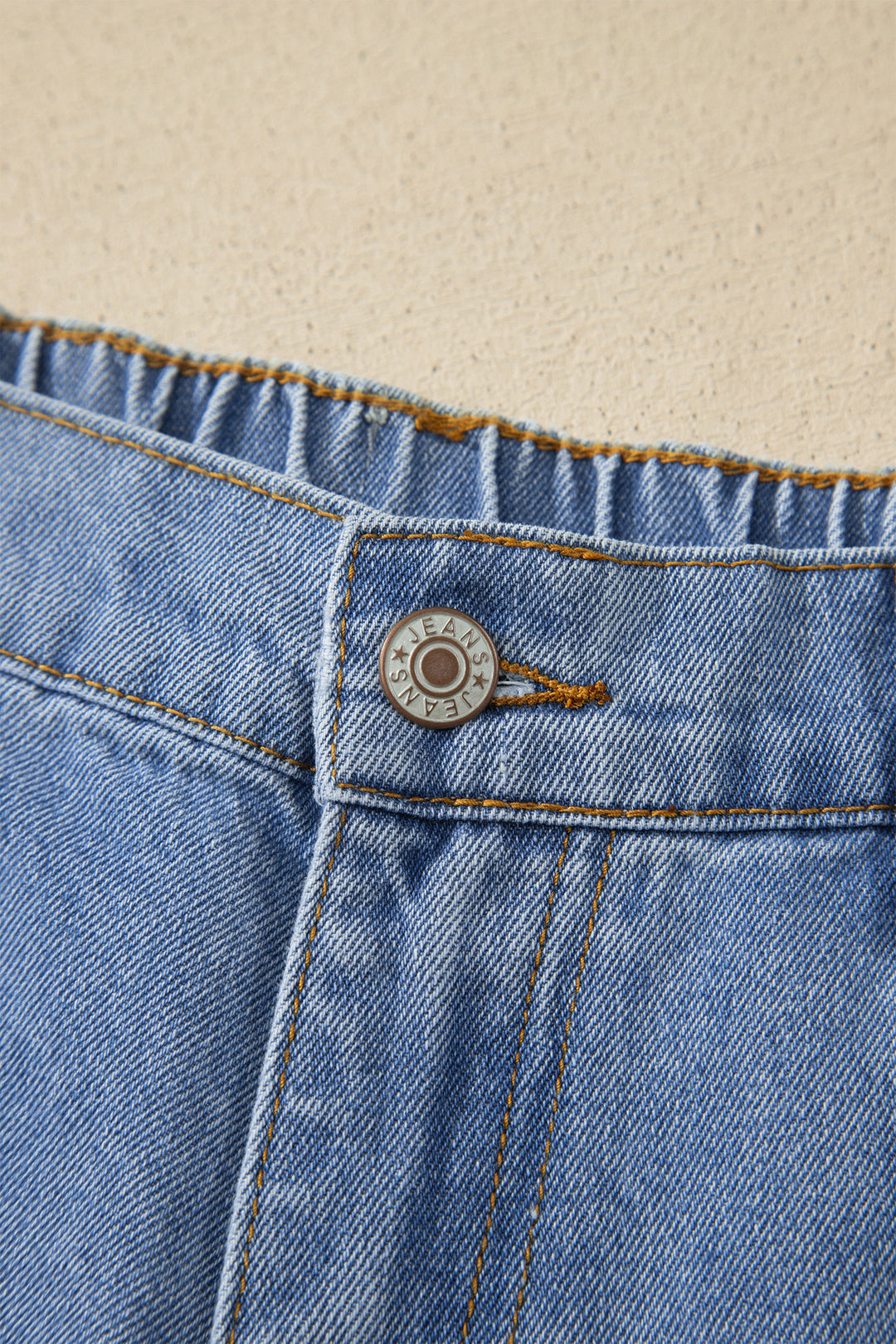 Myosotis Floral Peace Sign Embroidered Patch Wide Leg Jeans