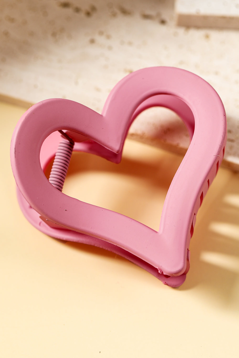 Cutout Heart Shape Frosted Small Hair Clip