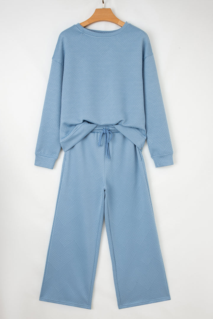 Myosotis Ultra Loose Textured 2pcs Slouchy Outfit