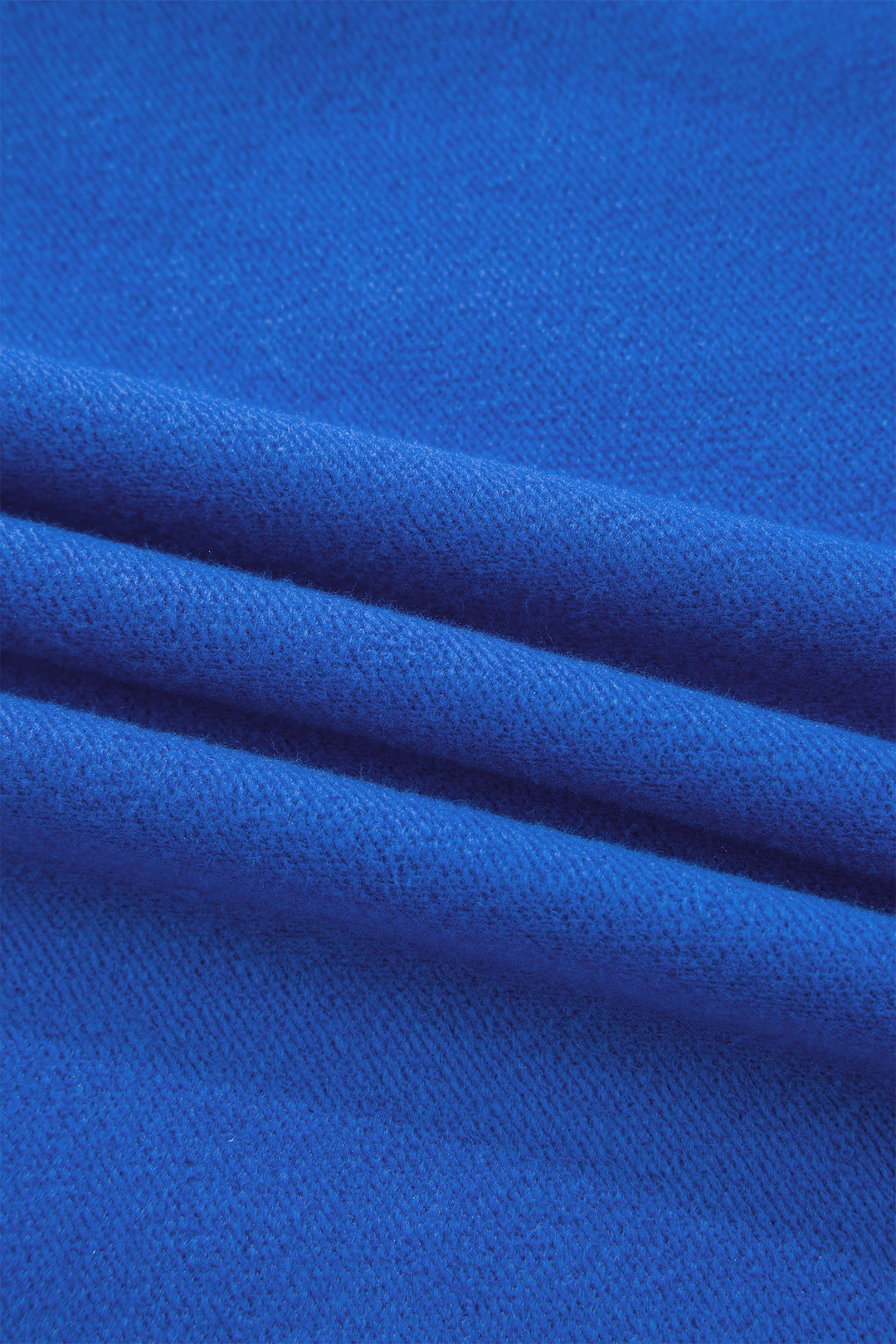 Dark Blue Solid Color Oversized Mock Neck Sweatshirt