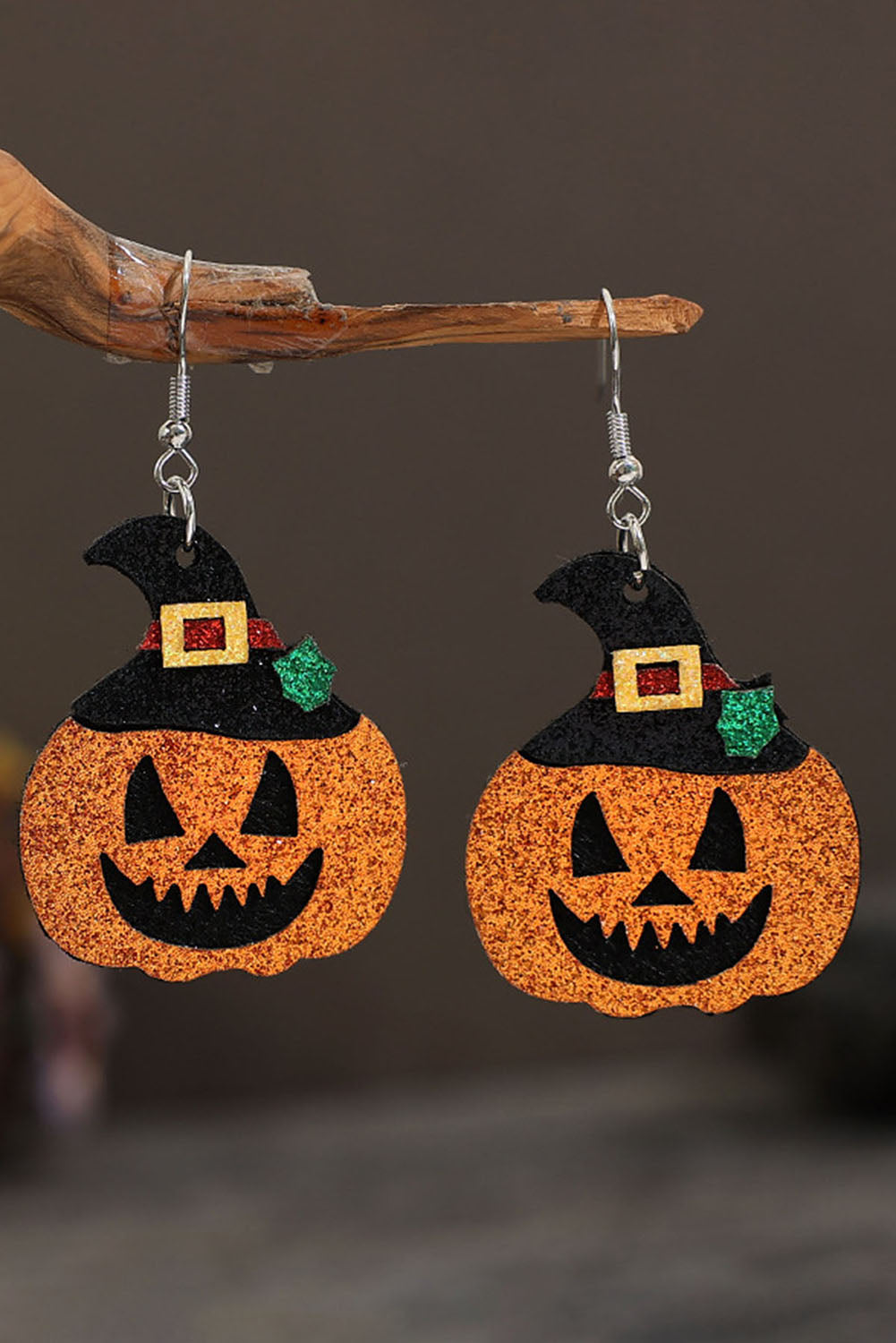 Boucles d'oreilles pendantes citrouille d'Halloween