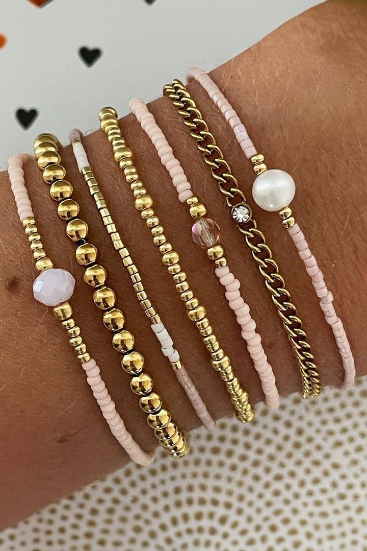 Bracelet simple multicouche en perles