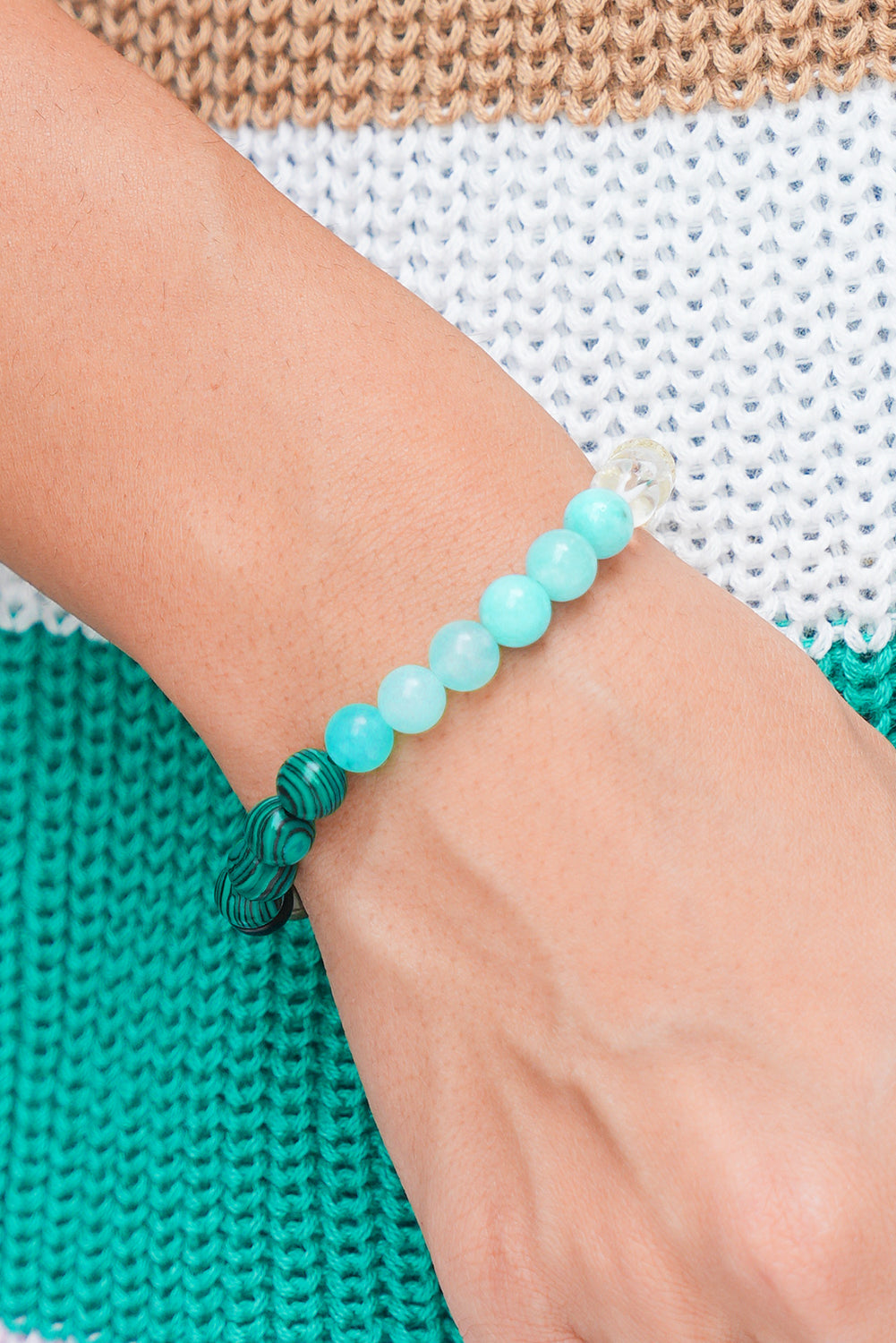 Vintage Crystal Beaded Elastic Bracelet