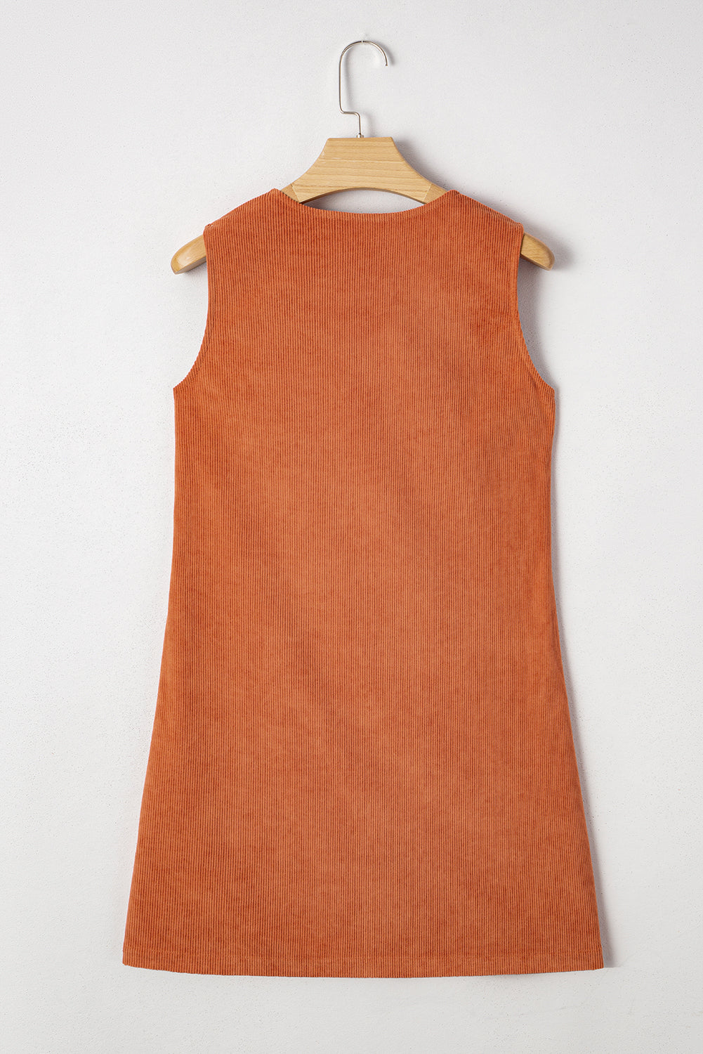 orange corduroy dress Corduroy Western Embroidered Patched Pocket Shift Sleeveless Mini Dres – ModeShe