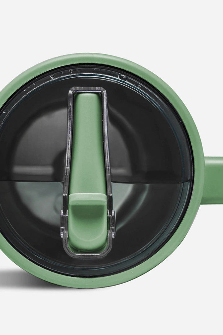 Grande tasse à vide avec poignée en acier inoxydable givré et paille 40 oz