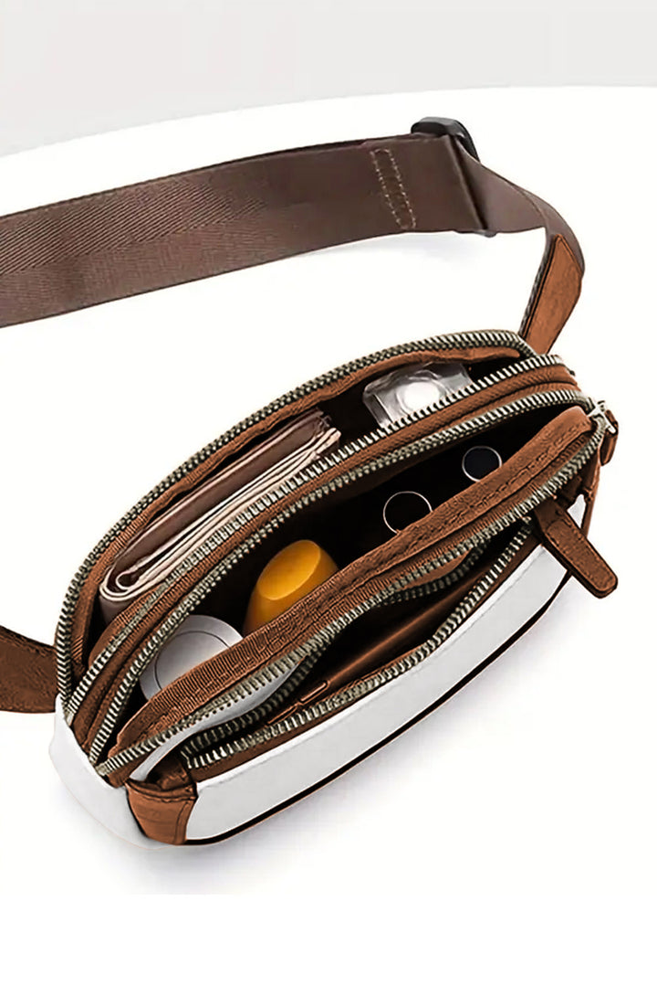 Adjustable Strap Mini PU Leather Crossbody Bag