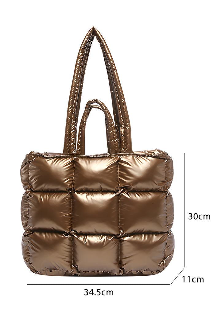 Large Capacity Quilted Puffer Tote Bag