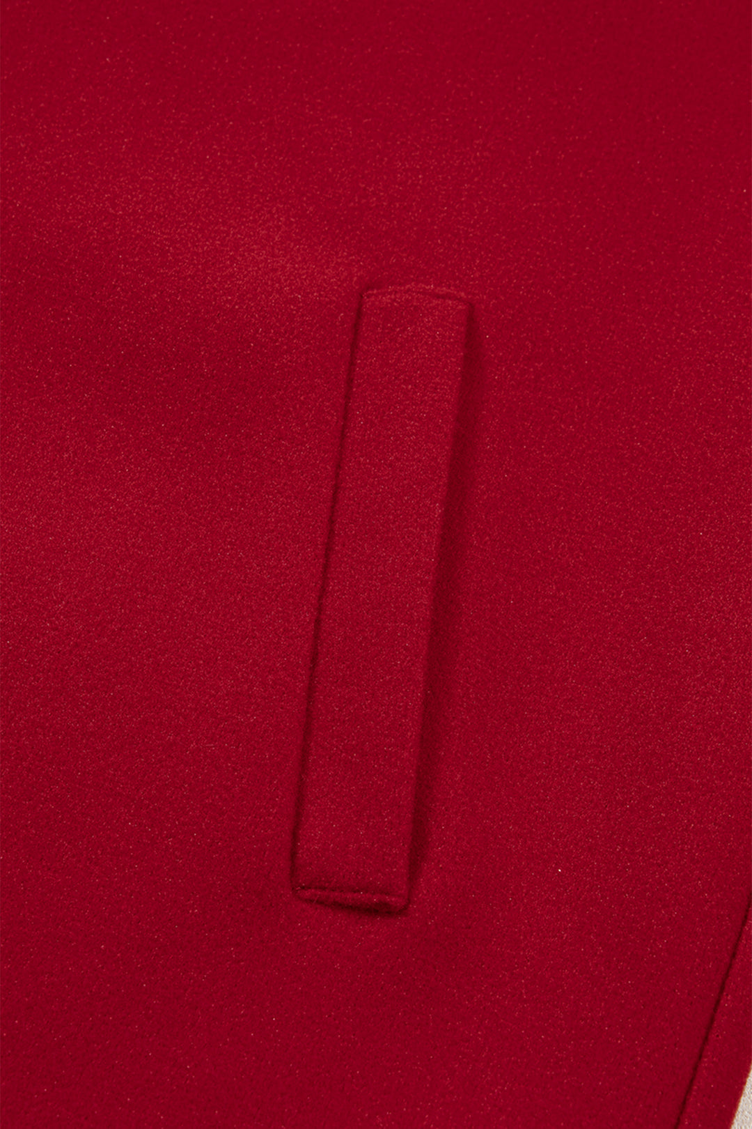 Racing Red Contrast Cuffed Drop Shoulder Zip up Tunic Hoodie