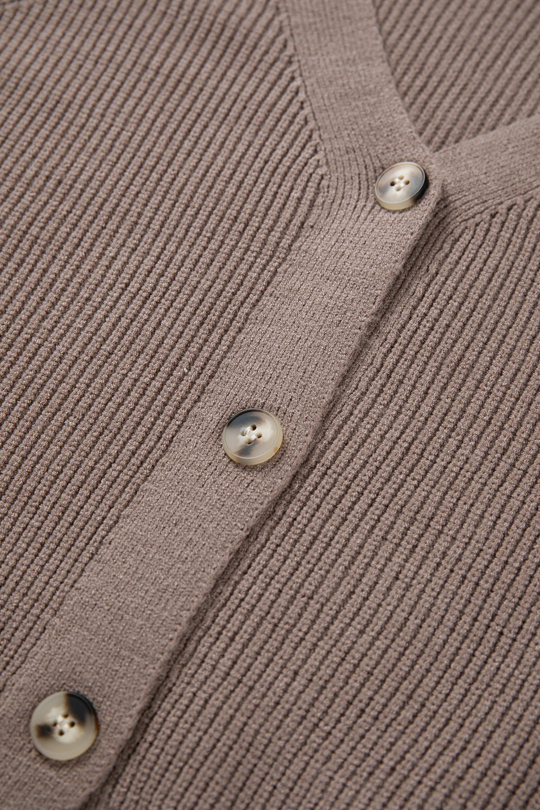 Mixed Texture Knit Button V Neck Sweater Cardigan