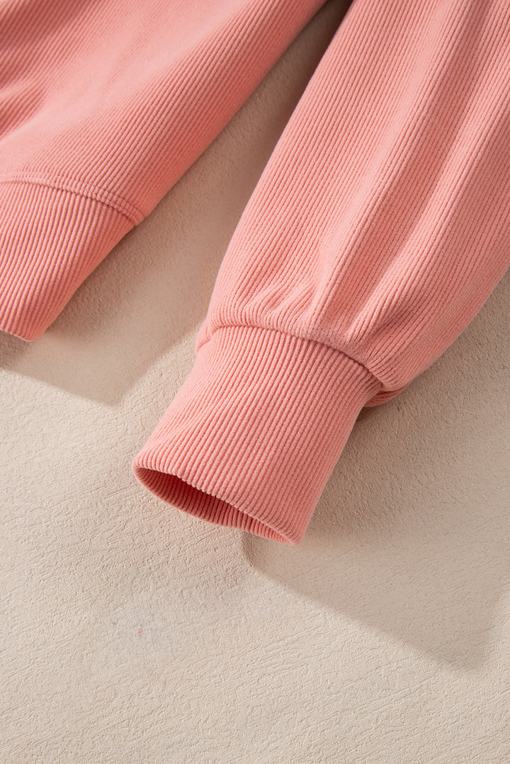 Blossom Ribbed Knit Pocketed Two Piece Lounge Set