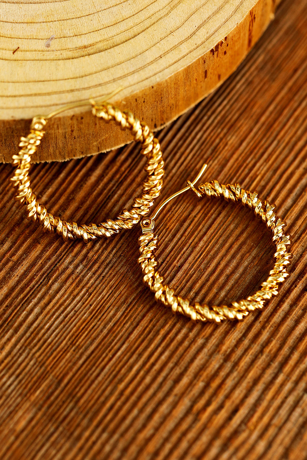 Vintage Textured Hoop Earrings