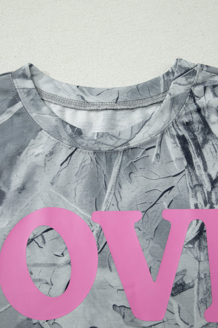 Pink Camo Woodland LOVE LIKE JESUS Casual Tee
